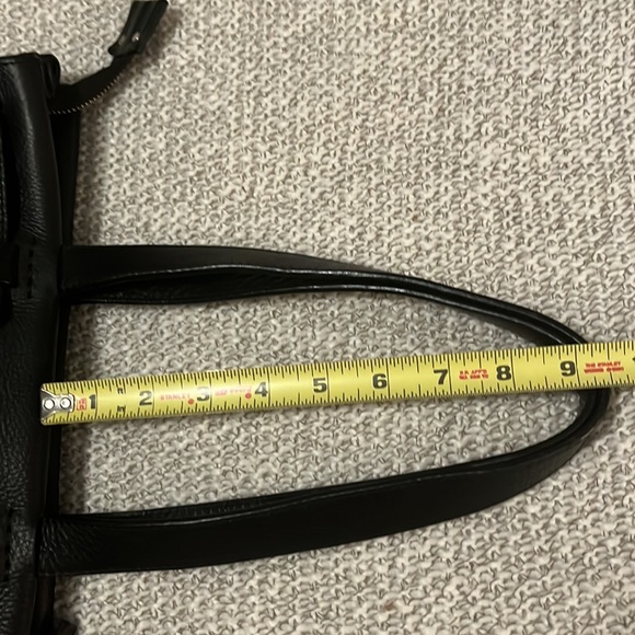 Tanna Tannar Black Soft Neutral Leather Satchel Shoulder Bag Purse - Picture 7 of 12